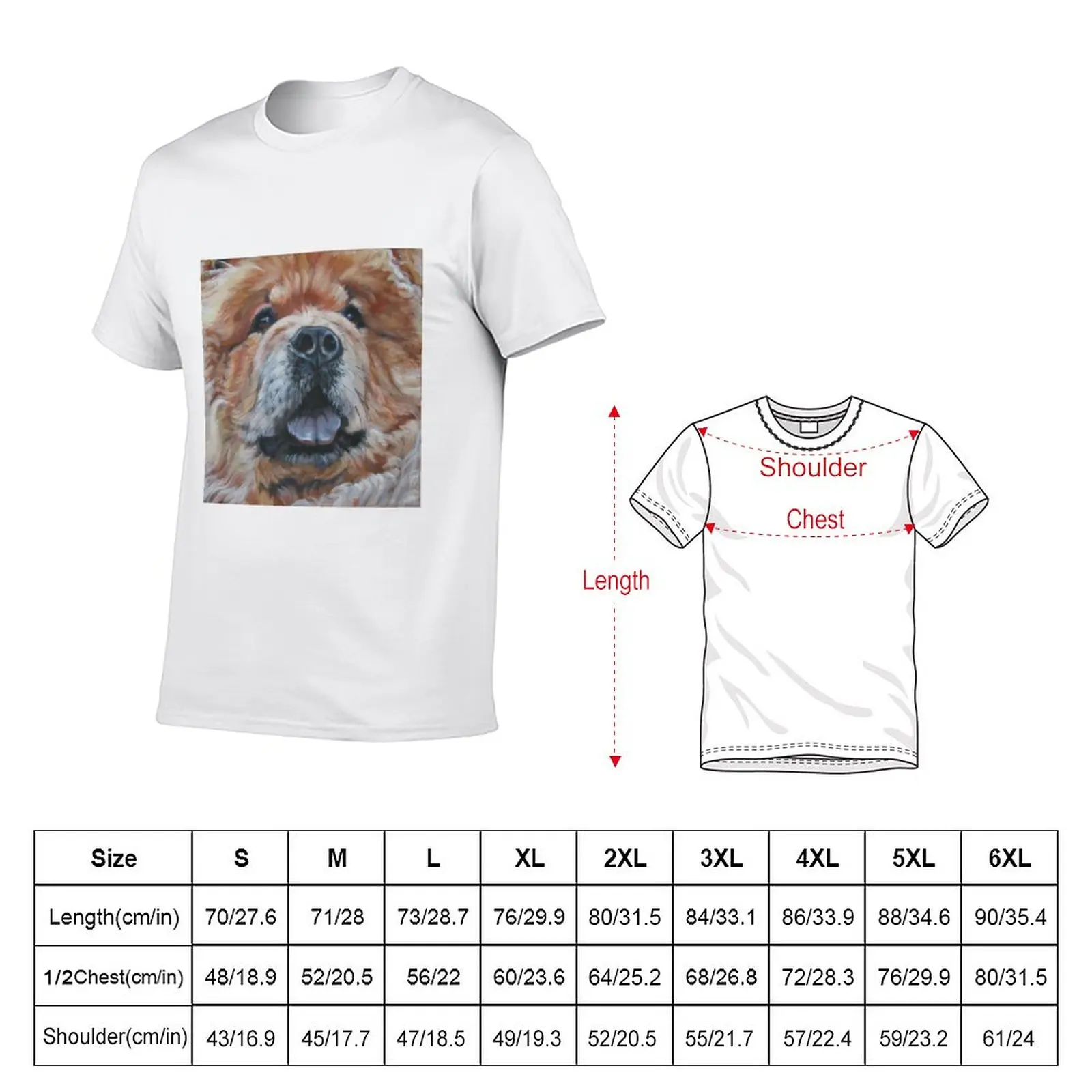 Chow Chow Fine Art Painting T-Shirt cute tops Tee shirt blacks plain white t shirts men