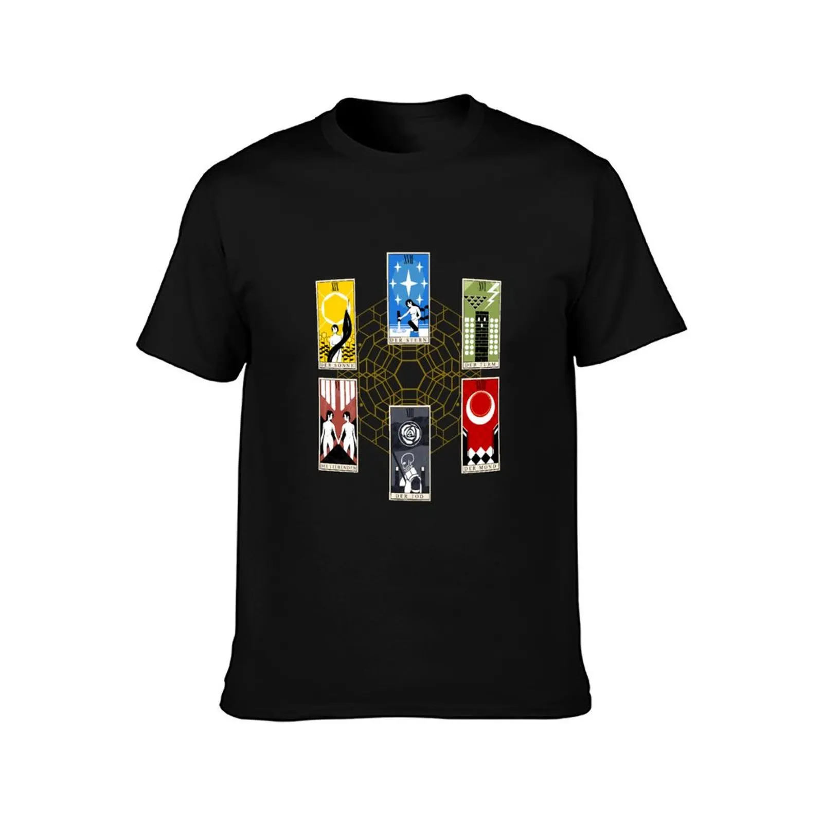 Signalis Tarot Cards T-Shirt Summer Casual Cotton Tee Oversized Streetwear Tops Vintage Graphic Print Loose Fit Short Sleeve