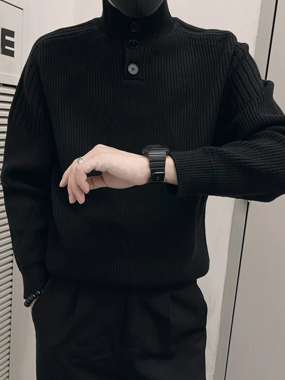 

Мужской трикотаж с высоким воротником, базовый слой, внутренняя одежда, повседневная одежда из полиэфирного волокна, длинный све, осень-зима, модный