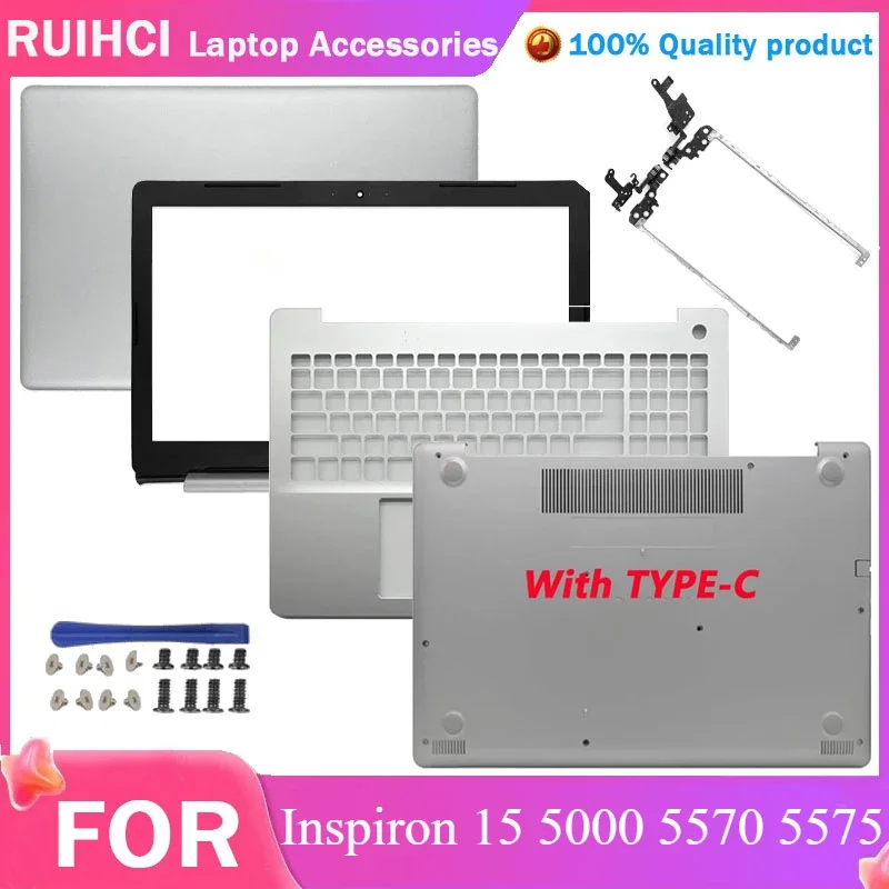 

New For Dell Inspiron 15 5000 5570 5575 Series Laptop LCD Back Cover/Front Bezel/Palmrest/Hinges/Bottom Case 02DVTX