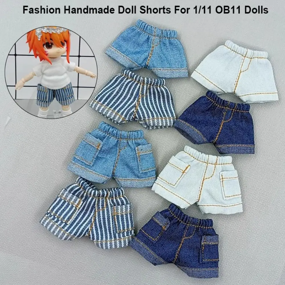 

Fashion Doll Shorts Clothes 8 Colors Kids Toys Jeans Shorts Outfits Handmade for 1/11 OB11 Doll/For 1/12 BJD Dolls