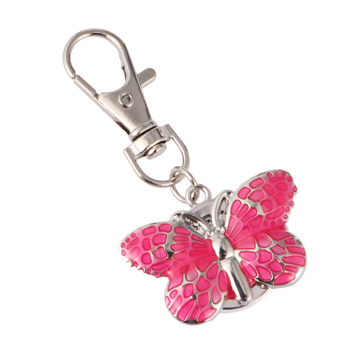 

1pc Keychain Pocket Watch Big Round Dial Quartz Timepiece For Women Girls Portable Hanging Watch Gift Pink Keyring Classical