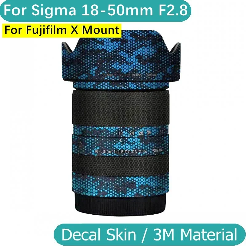 Customized Sticker For Sigma 18-50mm F2.8 DC DN Decal Skin Lens Vinyl Wrap Film Protector Coat For Fujifilm X Mount 18-50 2.8