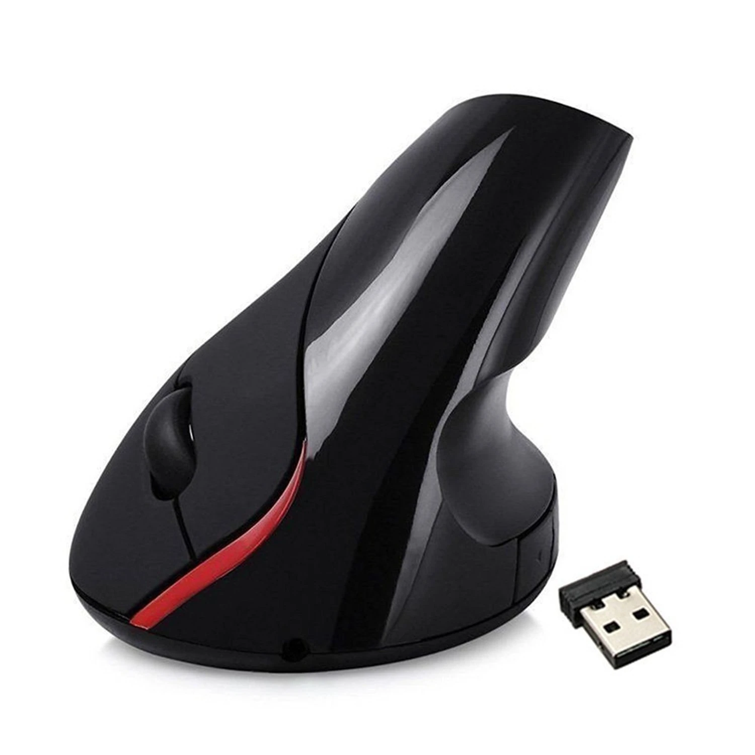 

Mouse verticale wireless rechargeable power saving 2.4G PC 2400dpi charging healthy mouse sem fio souris sans fil raton USB muis