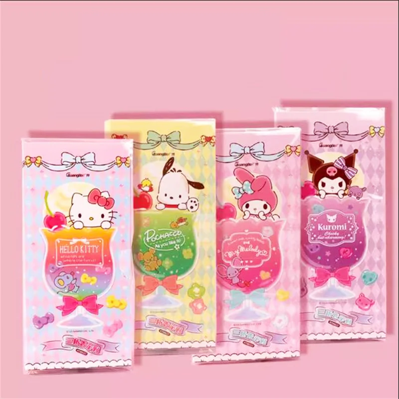 12pcs/lot Sanrio Kuromi Melody 3 Folding Memo Pad Sticky Notes Cute N Times Stationery Label Notepad Bookmark Post School Supply