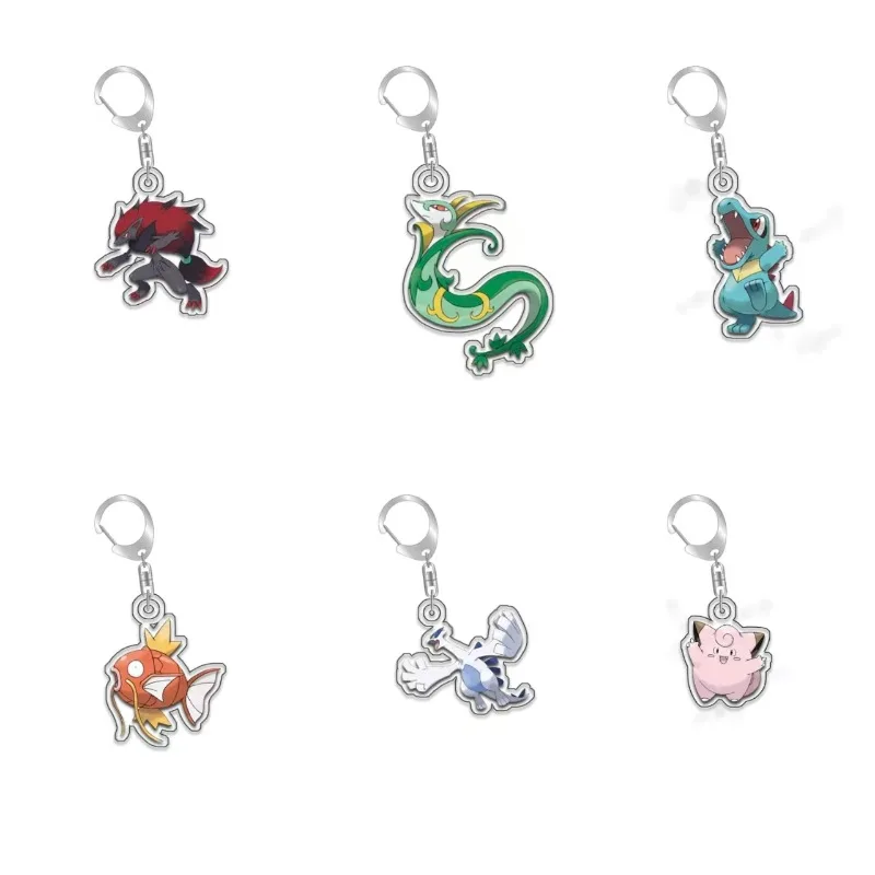 

Оригинальный акриловый брелок-подвеска Totodile Lugia Magikarp Zoroark Serperior Magikarp, ручной работы, милый мультяшный аниме-стиль, игрушка-подарок, 5 см