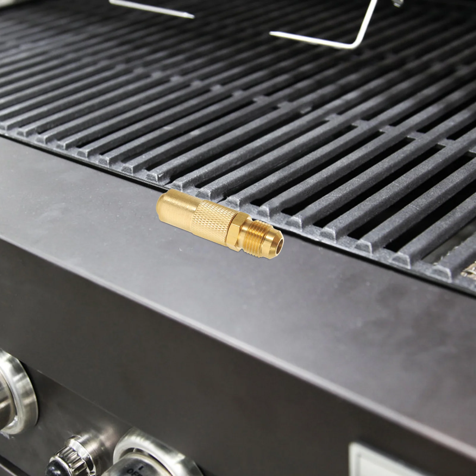 

1pc 3/8" Propane Quick Connect Adapter For Bbq Grill Rv Trailer Brass Fitting Compatible With 17 22 Inch Grills Propane