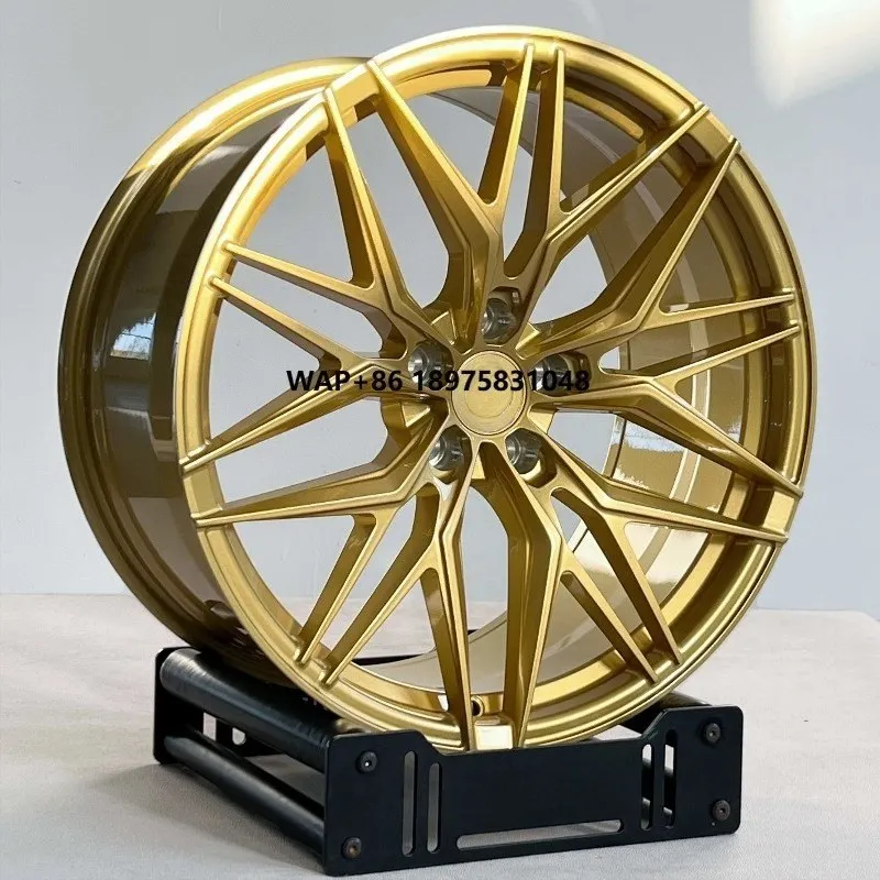 

Forged 5x120.65 Wheels 19 20 21 22 Inch Rims Golden Concave Alloy Wheels