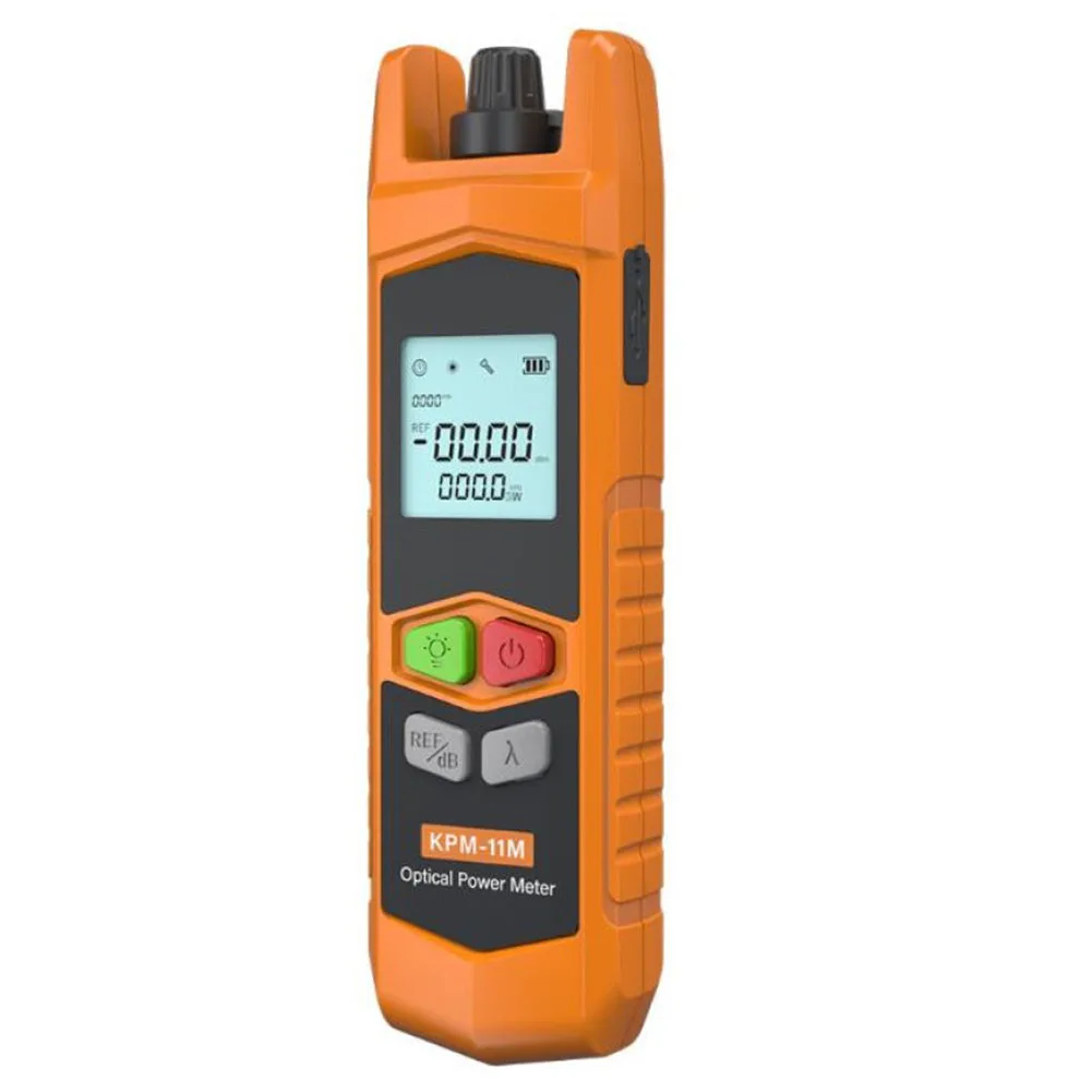 Fiber Optic Power Meter and Tester 2in1 Kit with Auto Calibration and 70 to +6dBm Range for Telecom and Network Maintenance