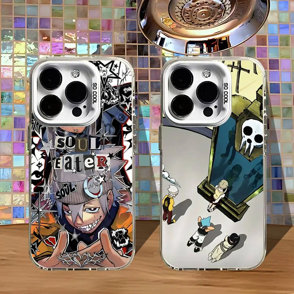 

S-Soul Eater Anime Phone Case For iPhone 16,15,14,13,12,11,Pro,XS,Max,Plus,Mini,SE4,E White Matte Shockproof Cover