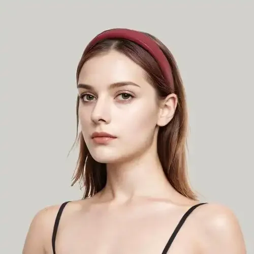 2/2,5/3/4CM Vintage Pu Leder Haarband Solide Lünette Stil Stirnband Kopf Hoop Mädchen Nicht-slip Turban Mode Haar Zubehör – Detail 3