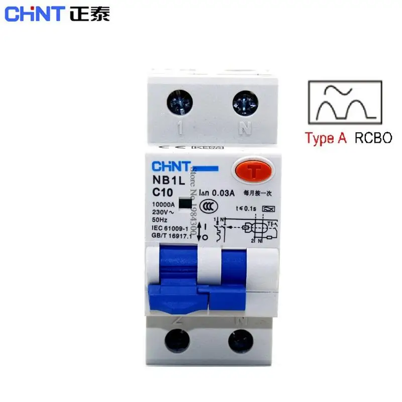CHINT RCBO 20A – 10kA, 30mA, Typ B, 1-polig, Für DIN-Schiene, Gebraucht Aber Fit