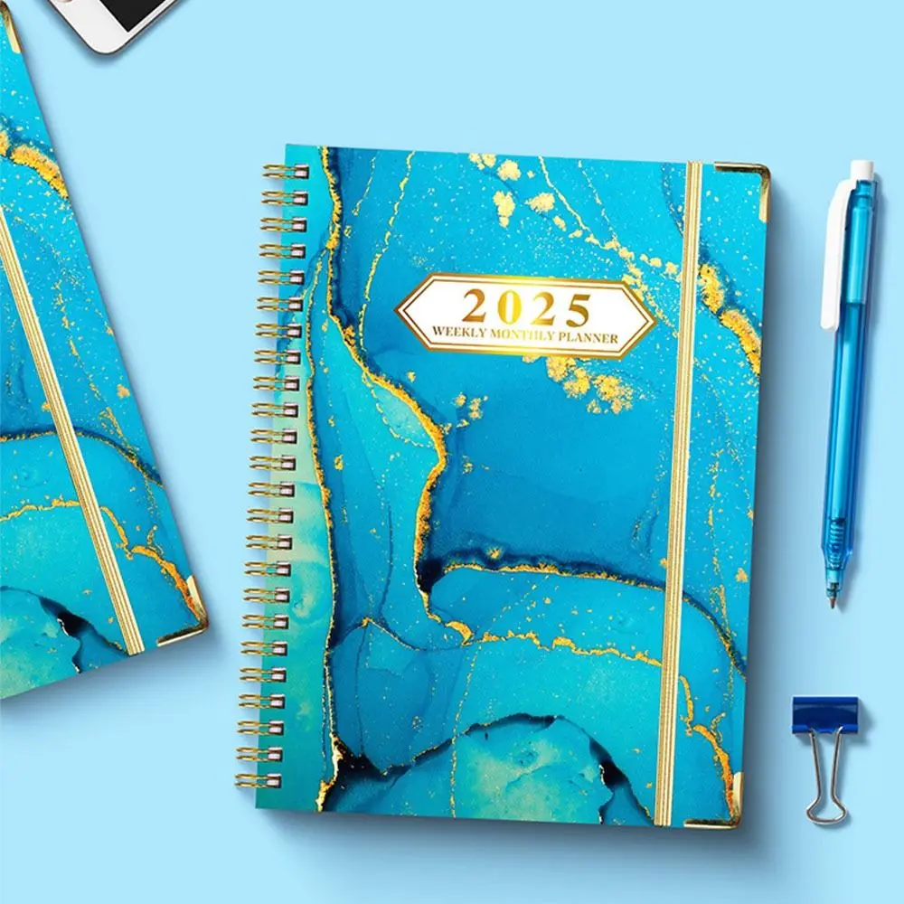 

Thicken 2025 Agenda Planner Notebook Time Organizer Loose-leaf Coil A5 Schedules Notepad Diary Weekly Planner