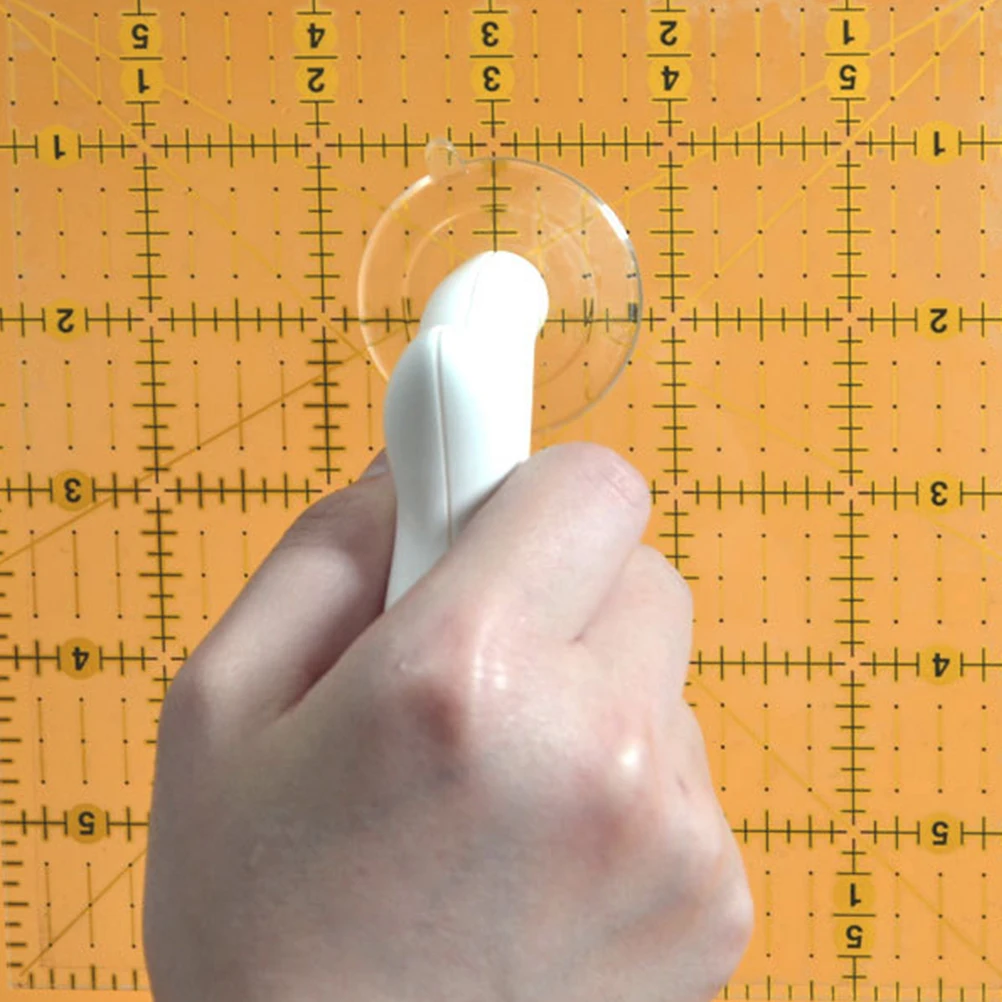 

Quilting Ruler Suction Handle Strong Connector Tool Sewing Purple White Patchwork Rulers Measure Fixator Lightweight Portable