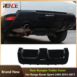 ROVCE Gloss Black Rear Trailer Cover Lower Guard Plate For Land Rover Range Rover Sport 2014 -2017 L494 LR059941 Accessories