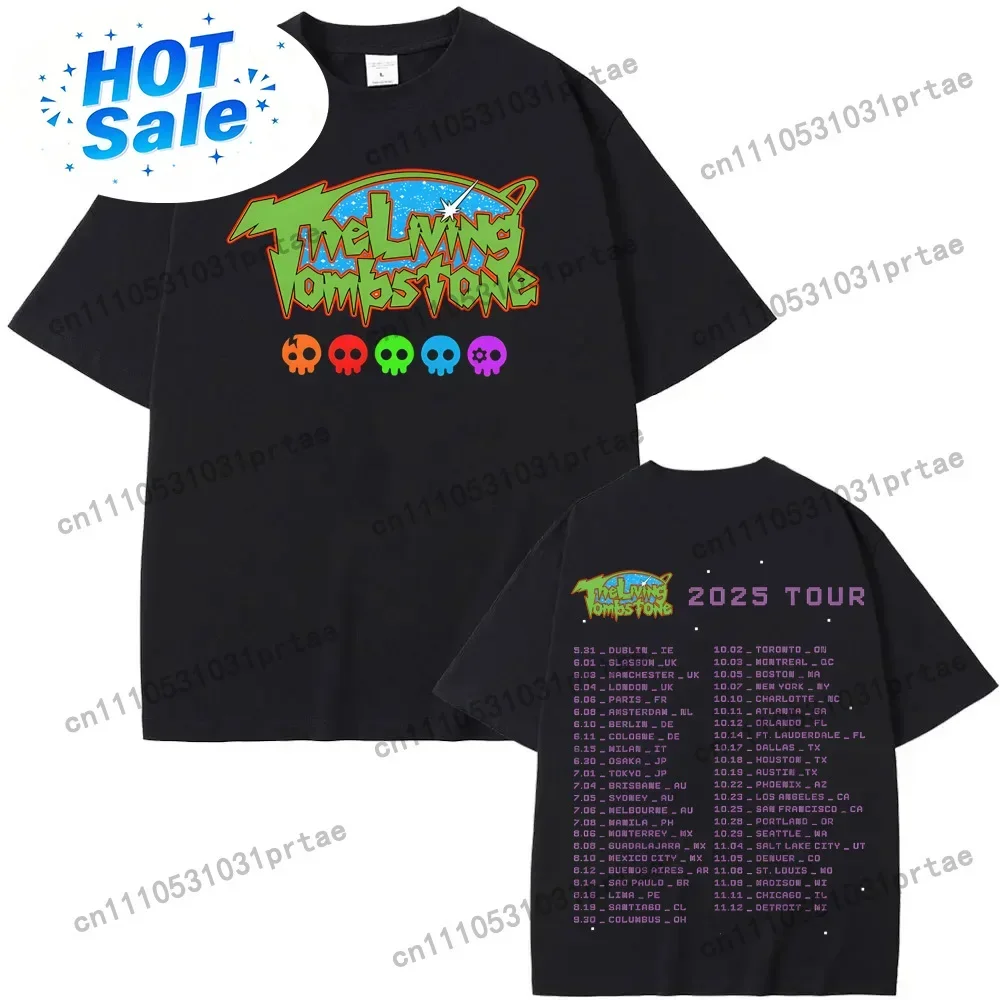 living tombstone T Shirt Street Hip-hop Rapper Short Sleeve O-neck Tees Top Summer Tshirt Sudaderas Comfortable Tees Black