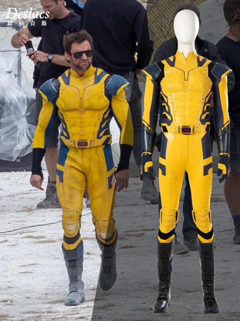 

For New Deadpool 3 Wolverine Cosplay Costume Superhero Cosplay Zentai Full Set Bosystem Suit Shoes Handmade Halloween Costume