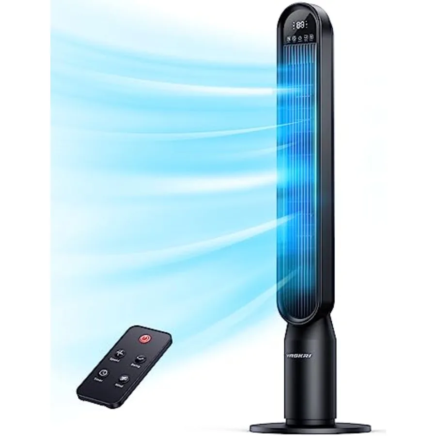 

Tower Fan for Bedroom, 42 Inch Quiet Floor Fan with 135° Vertical 90°Oscillation Fans for Indoors, 4 Modes, 4 Speeds, 15H Timer