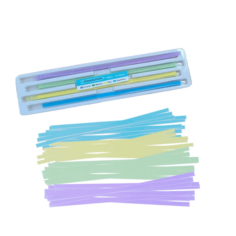 歯科用樹脂研磨ストリップ,歯科医用ツール,歯の研磨,滑らかな材料,4mm x 150mm,1箱あたり60個