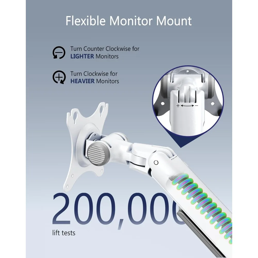 Suporte de display duplo, pode acomodar telas de até 40 polegadas e 25 libras, braços de exibição duplos totalmente ajustáveis