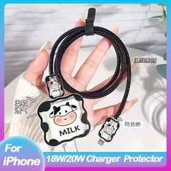 Lovely Cow Pandora Cable Charger Protection Winder Protector For iphone 20W Original Adapter For Apple 11 Pro Max 12 13 14