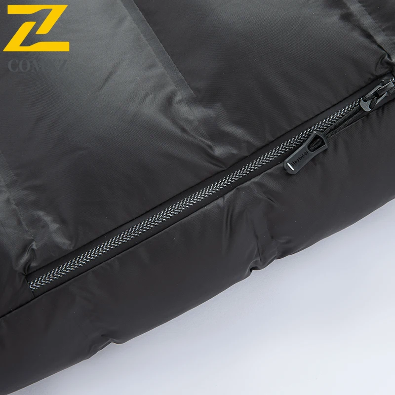 COMXZ Winter Wool Collar Jacket Men Top Grade Graphene Warm Padding Coat Snow Windbreaker Diamond Quilted Bubble Puffer Parkas