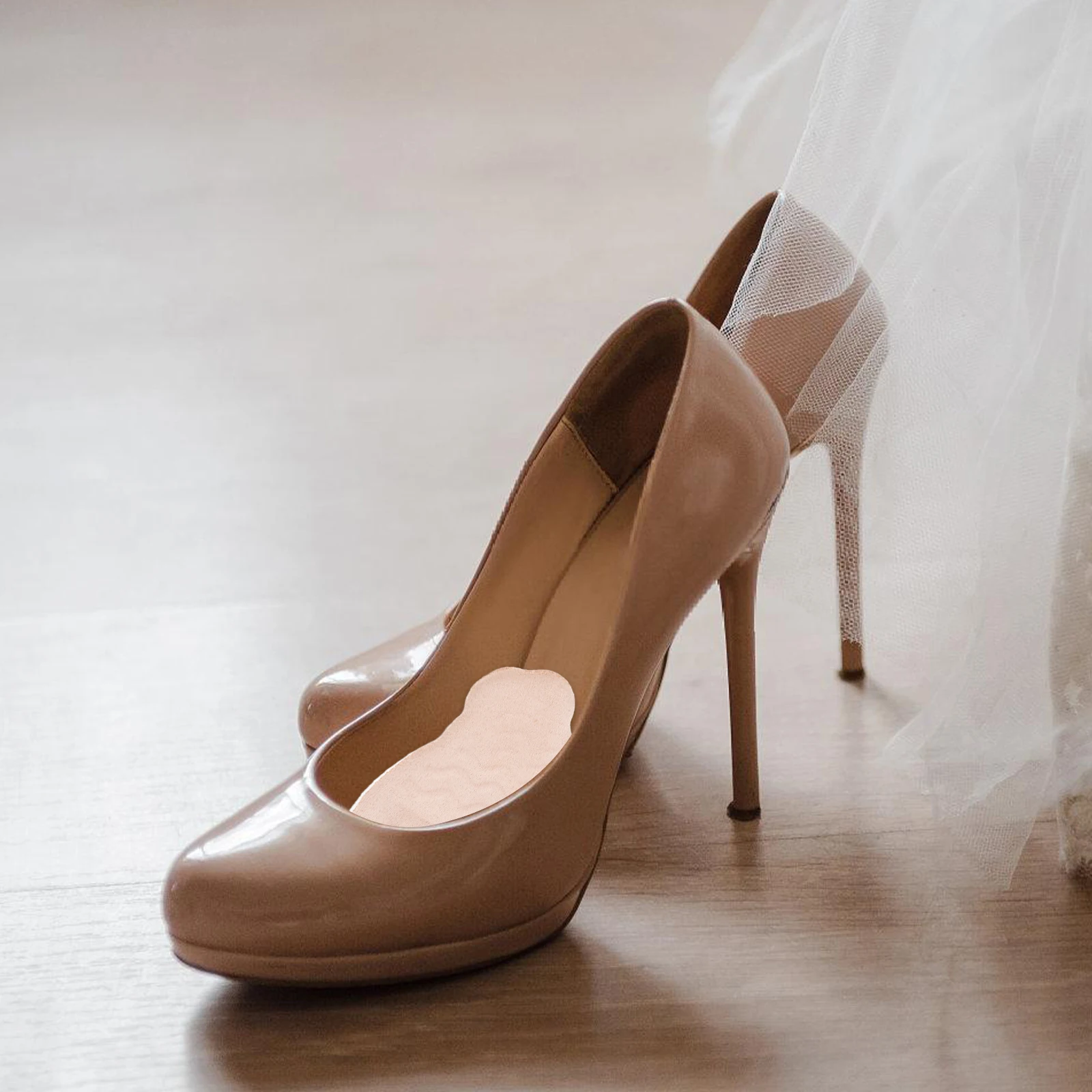 

4Pairs Forefoot Pads Gel Metatarsal Cushioned Foot Support for High Heels Comfortable Shoe Insoles Inserts Forefoot Pad