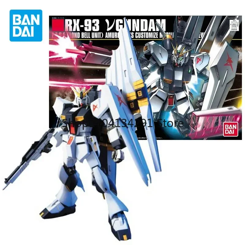 

Bandai Original HG 1/144 RX-93 Новый Nu Gundam Аниме Фигурка Сборка Модель Игрушки Модель Украшения Подарки для Детей Мальчиков