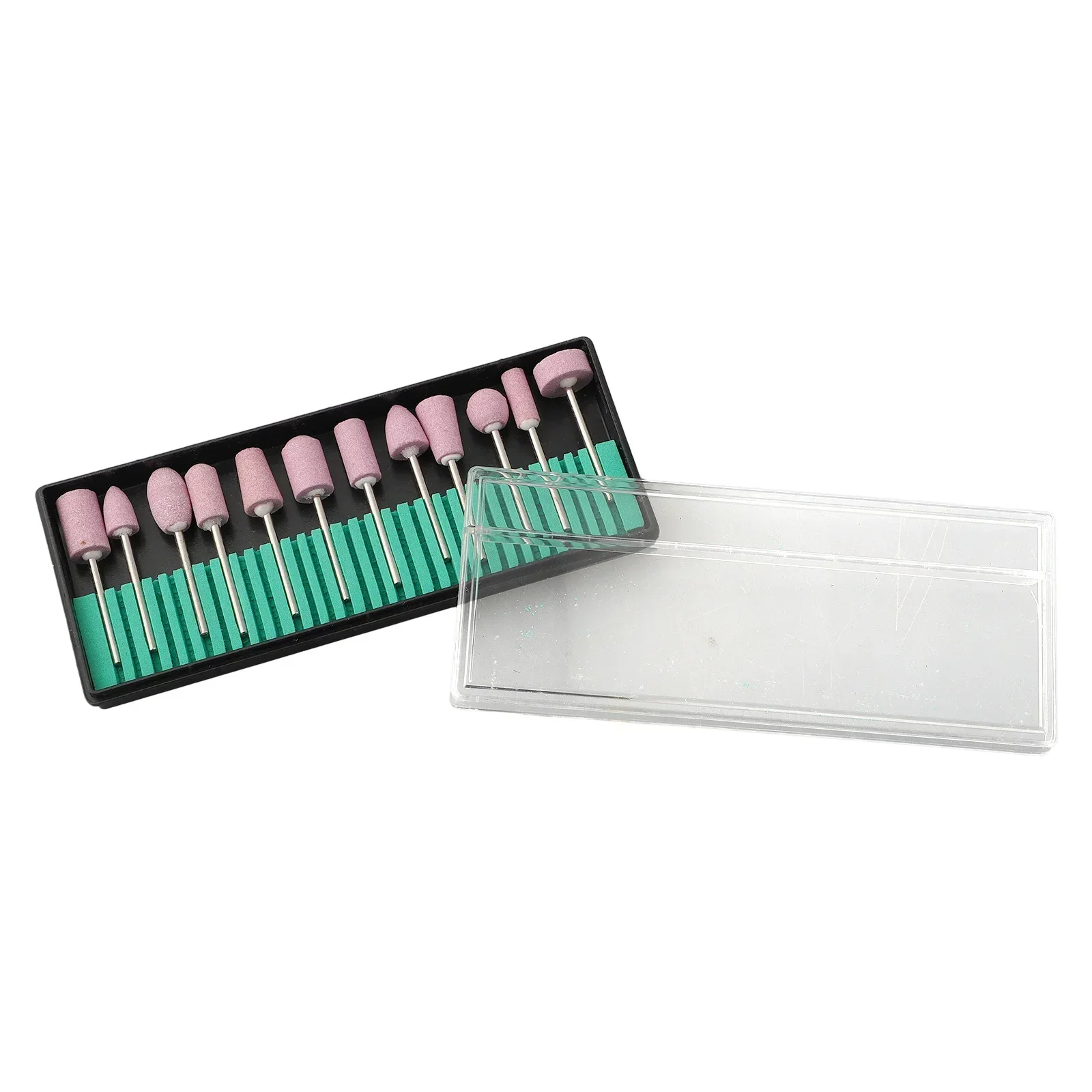 12Pcs Mini Grinding Head Polishing Rotary Tool Accessories 2.35mm Shank For DIY Jade Wood Metal Grinding Nail Drill Bit