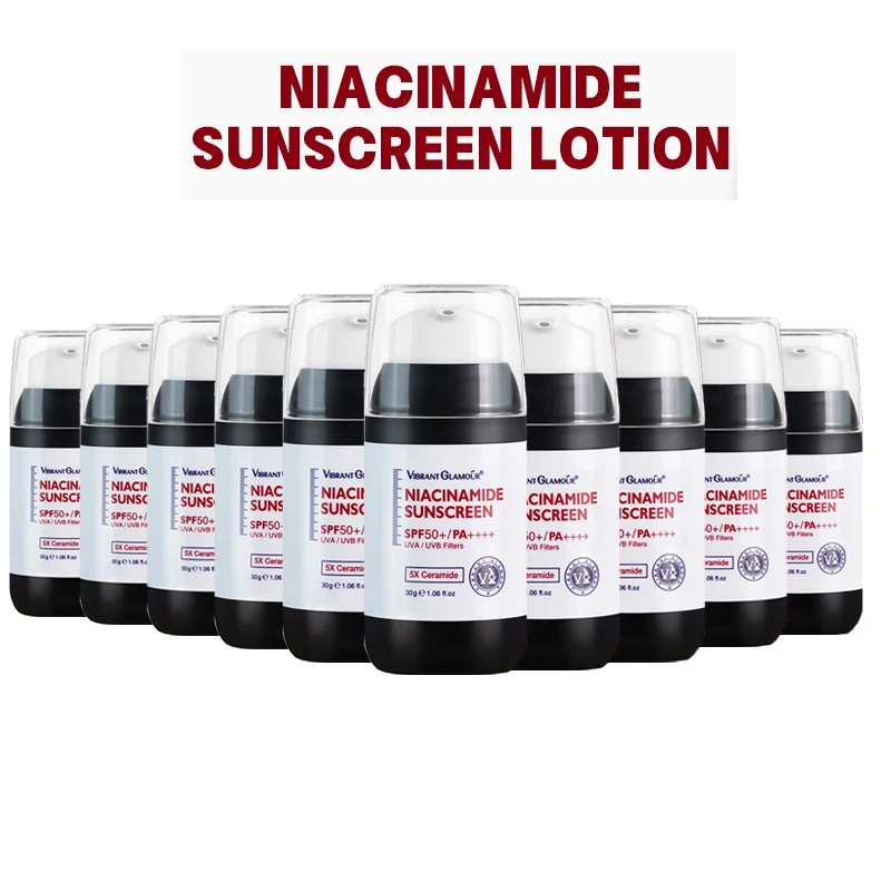 

VIBRANT GLAMOUR Niacinamide Whitening Sunscreen Cream SPF50 PA++++ UV Sunblock for Face Body 30g