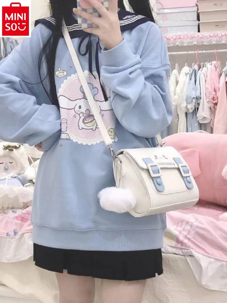 MINISO Sanrio Cartoon Kuromi Jade Guigou Student Casual Crossbody Bag Fresh and Versatile Shoulder Bag