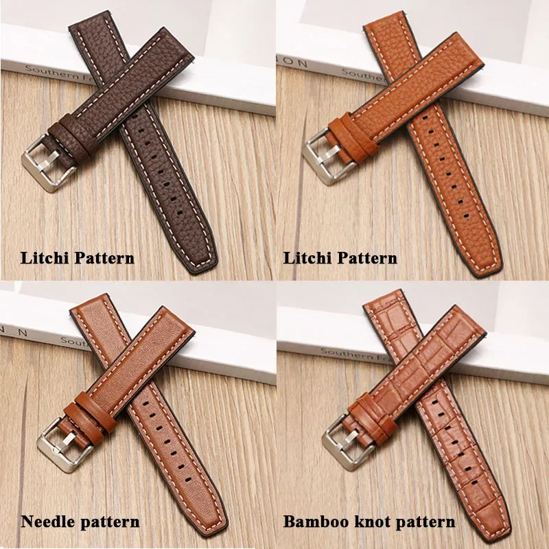 20mm 22mm Silicone Leather Watch Band for Samsung Galaxy Watch 3/4/5 for Huawei Watch GT2 GT3 42mm 46mm Bracelet Quick Release