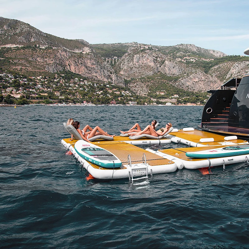 

Leisure Time Boat Swim Inflatable Swimming Floating Mats Float Island with Ladder