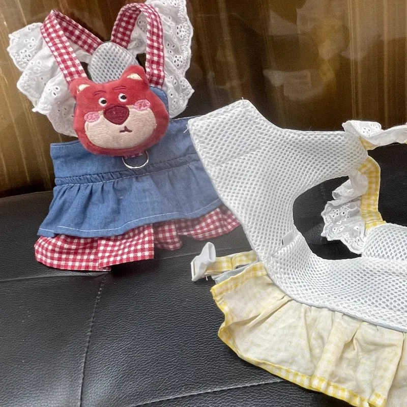 Lace Pet Apparel Harness Dresses For Little Small Dogs Puppy Animal Princess Bichon Pomeranian Summer Autumn Cat Denim Skirts