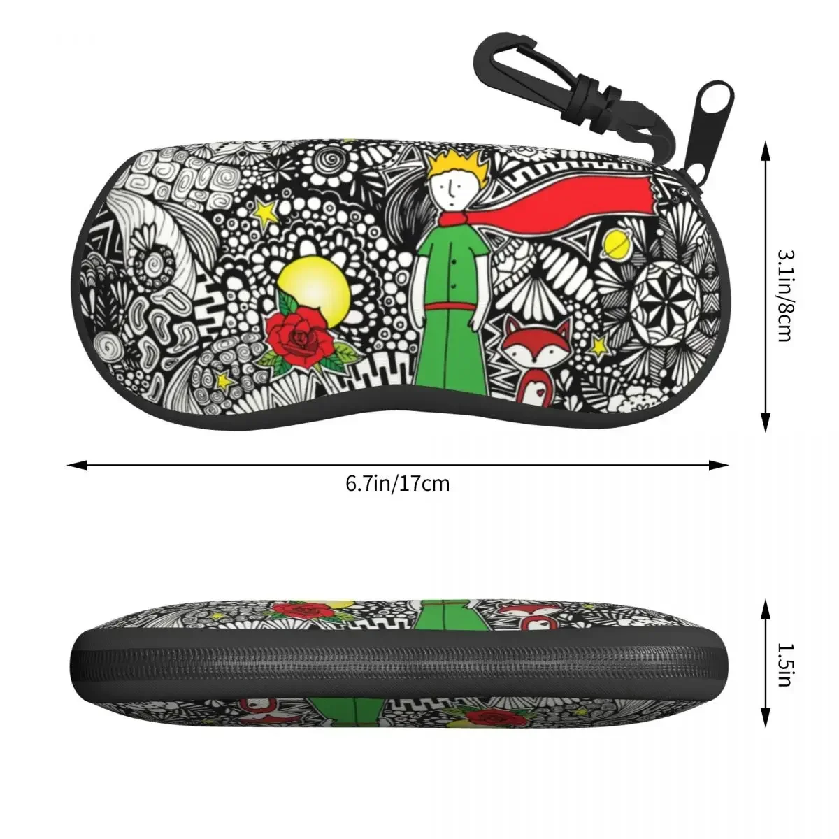 Custom The Little Prince Fairy Tale Shell Glasses Case Cool France Fantasy Fiction Eyeglasses Case Sunglasses Protector Box