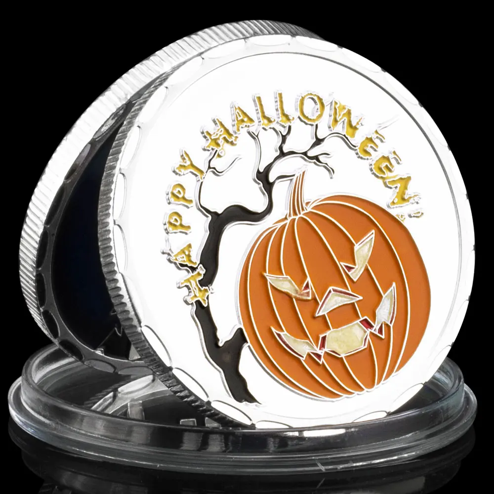 Happy Halloween Commemorative Coins Pumpkin Head Souvenirs and Gifts Home Decorations