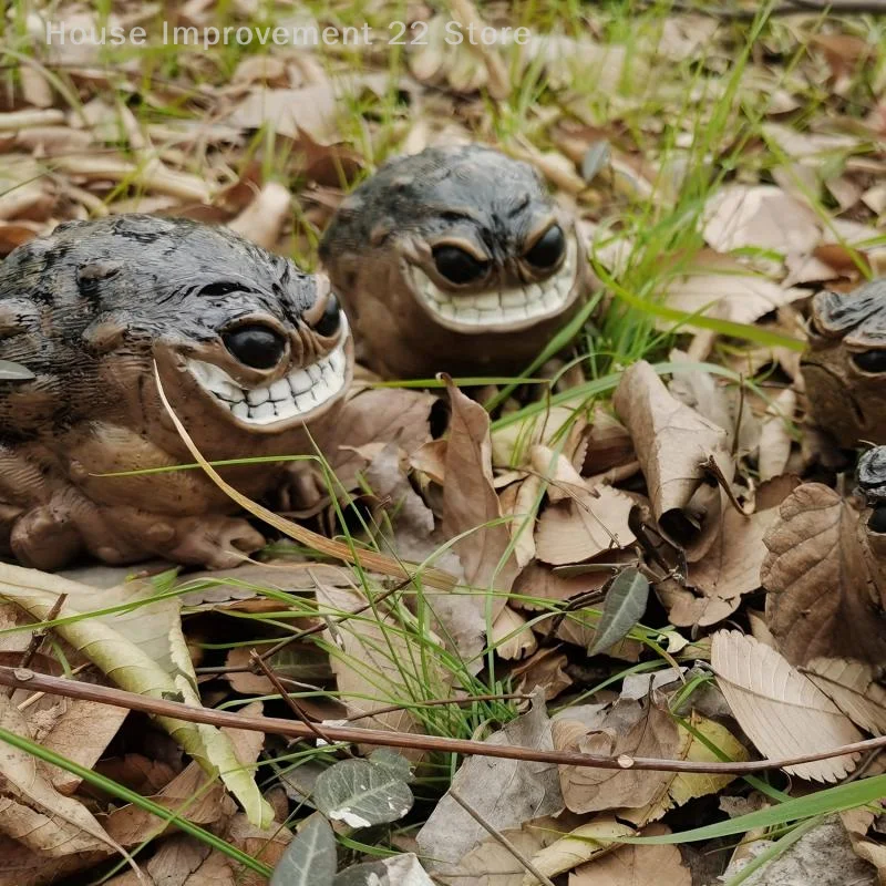 African Rain Frog Statue Resin Crafts Animal Sculpture Frog Toad Figure Desktop Ornament Home Office Garden Decor