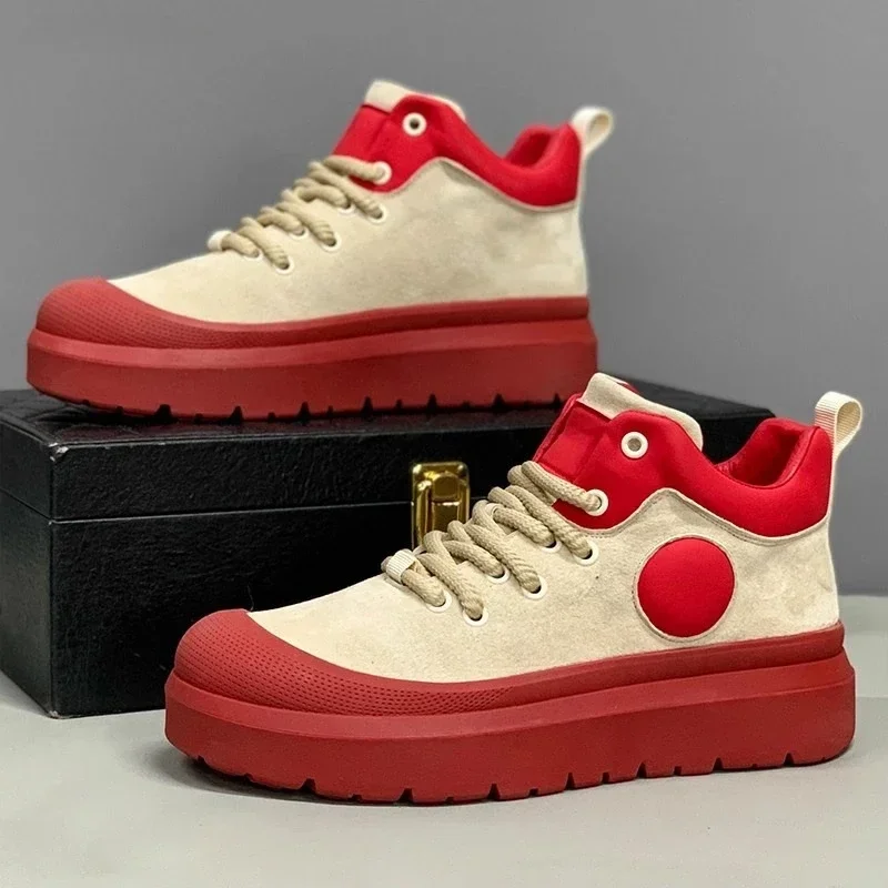 

Mens Casual Shoes 2025 Autumn Autumn High Top Sneakers Male Fashion Anti Slip Wear resistant four season outdoor high top boots