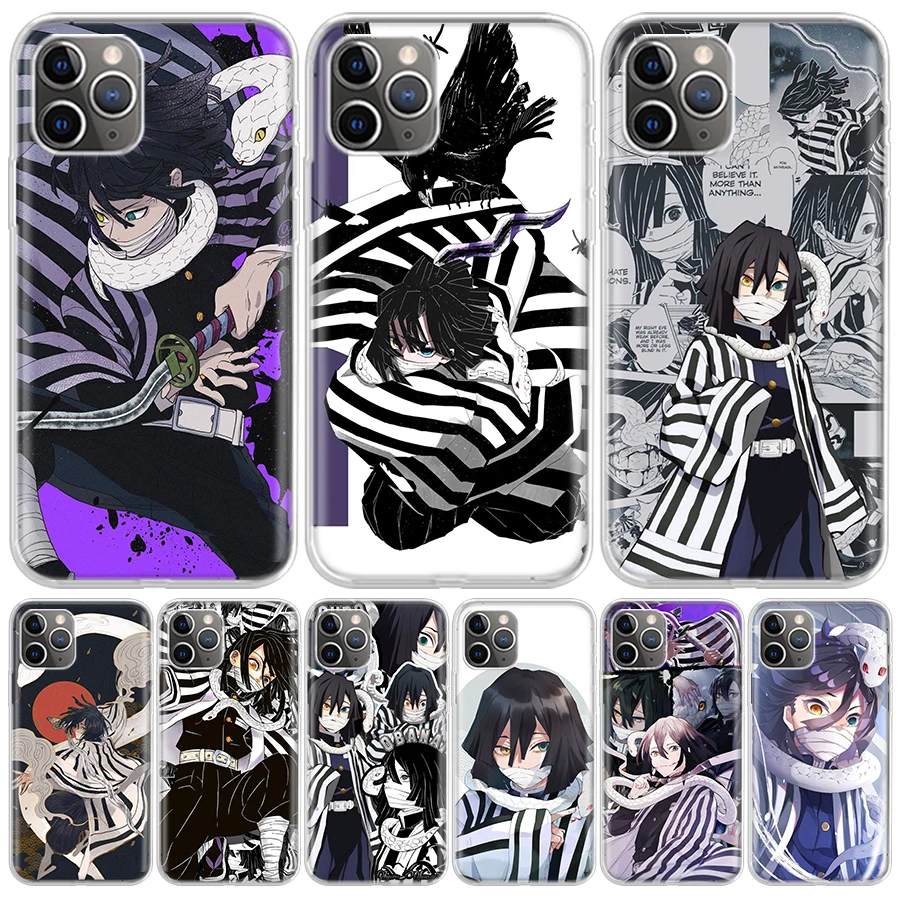 Demon Slayer Obanai Iguro For iPhone 16 15 14 13 12 11 Pro Max Phone Case X XS XR 7 Plus Print 8 SE Apple Fundas Cover Coque 11