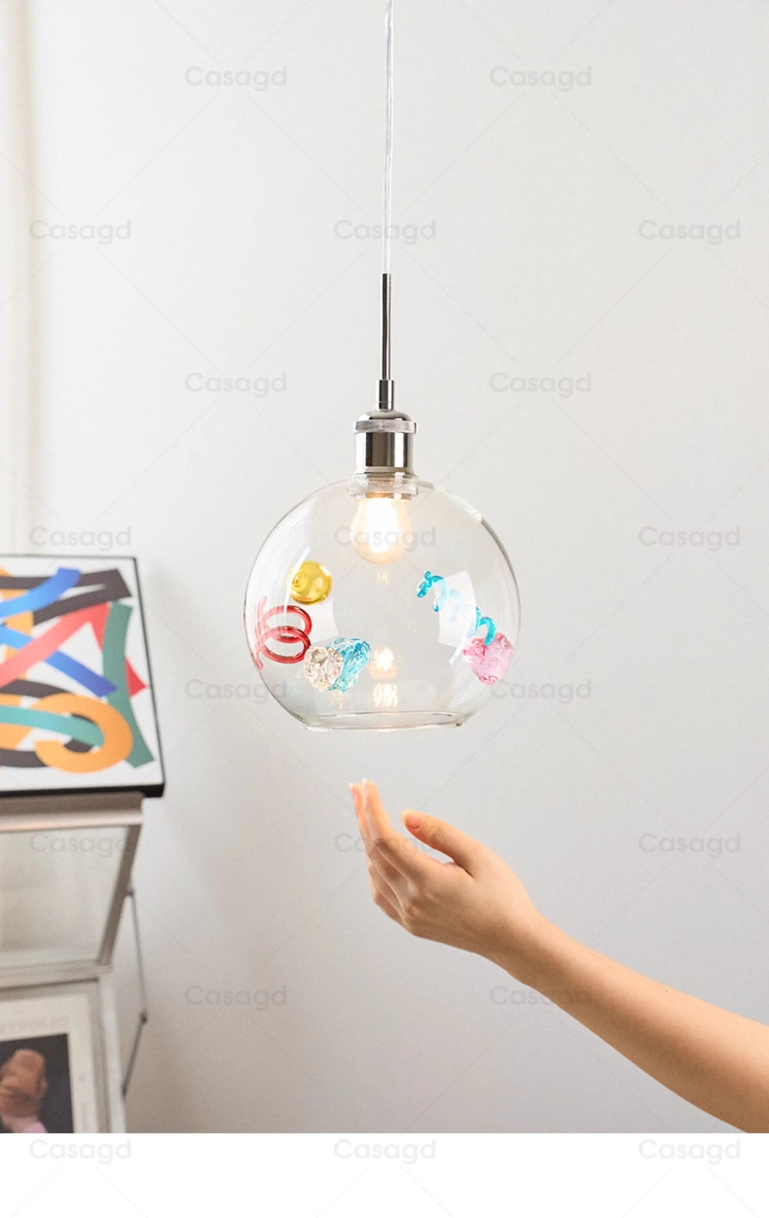 

Подвесной светильник из стекла допамина, прикроватная детская комната, комната для девочек, прихожая, столовая, спальня, светильник для кофейни