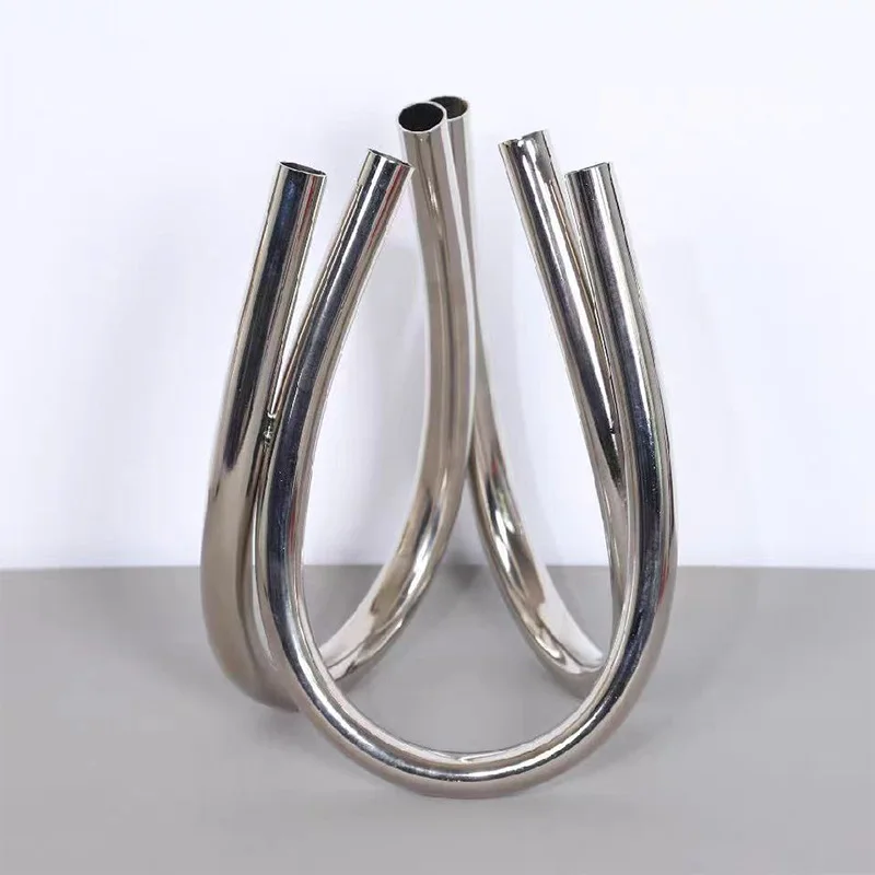 

DSA personalized creative ornament metal vase ornament, art ornament advanced light luxury desktop ornament advanced sense