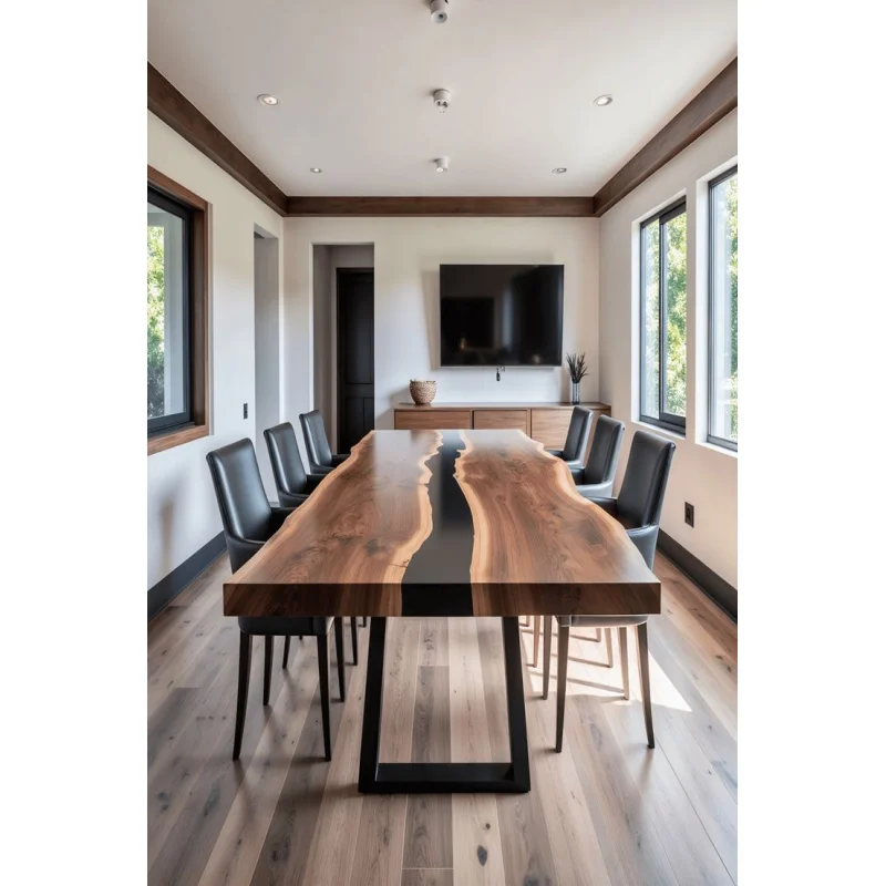 custom.Hot-sale Modern Furniture Customized Epoxy Resin Wood Conference River Table