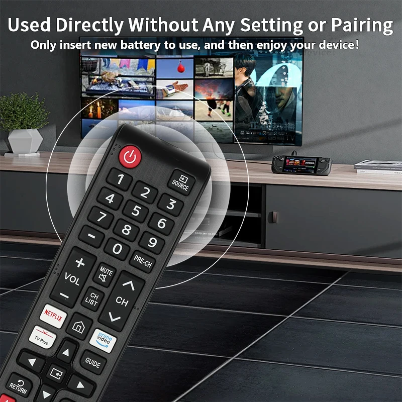 جهاز تحكم عن بعد بديل لتلفزيون سامسونج الذكي ، أزرار نيتفليكس ، بريميفيديو ، UN43TU7000F #5