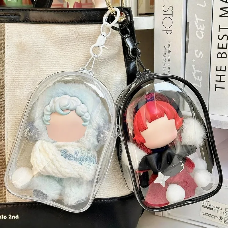 1 قطعة دمية شفافة واقية ألعاب محمولة كابل بيانات سماعة المنظم الغبار صندوق تخزين الدمية الملحقات