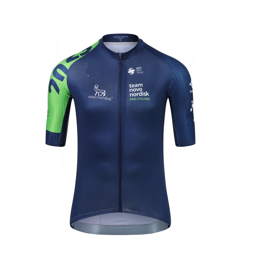 LASER CUT 2023 NOVO NORDISK Team blue SHORT SLEEVE CYCLING JERSEY SUMMER CYCLING WEAR ROPA CICLISMO+BIB SHORTS