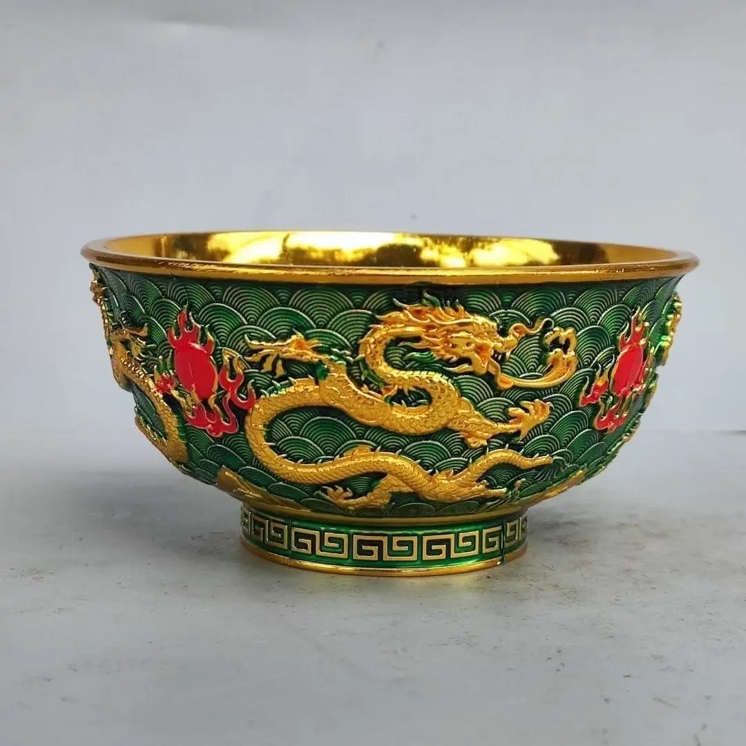 Antique Shuanglong Play Beads Home Furnishing Ornament Crafts
