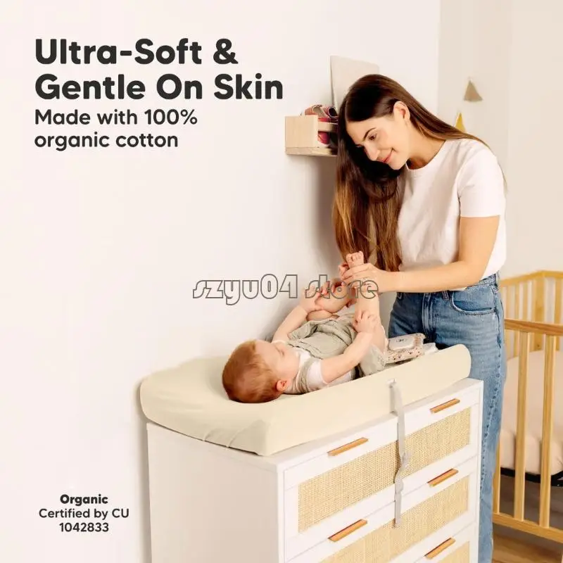 4X7D 2 قطعة/المجموعة غطاء وسادة تغيير الحفاضات غطاء وسادة لتغيير الحفاض للأطفال من الجنسين #5