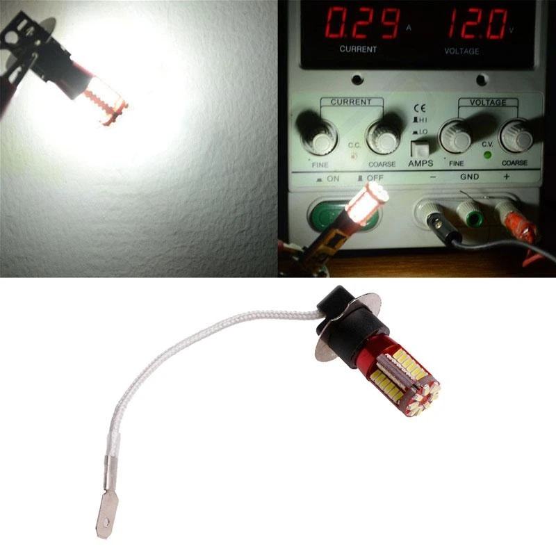 H7BD New DC12V 3014-57 Car LED Side Light Bulbs Car Fog Lamp Canbus Error