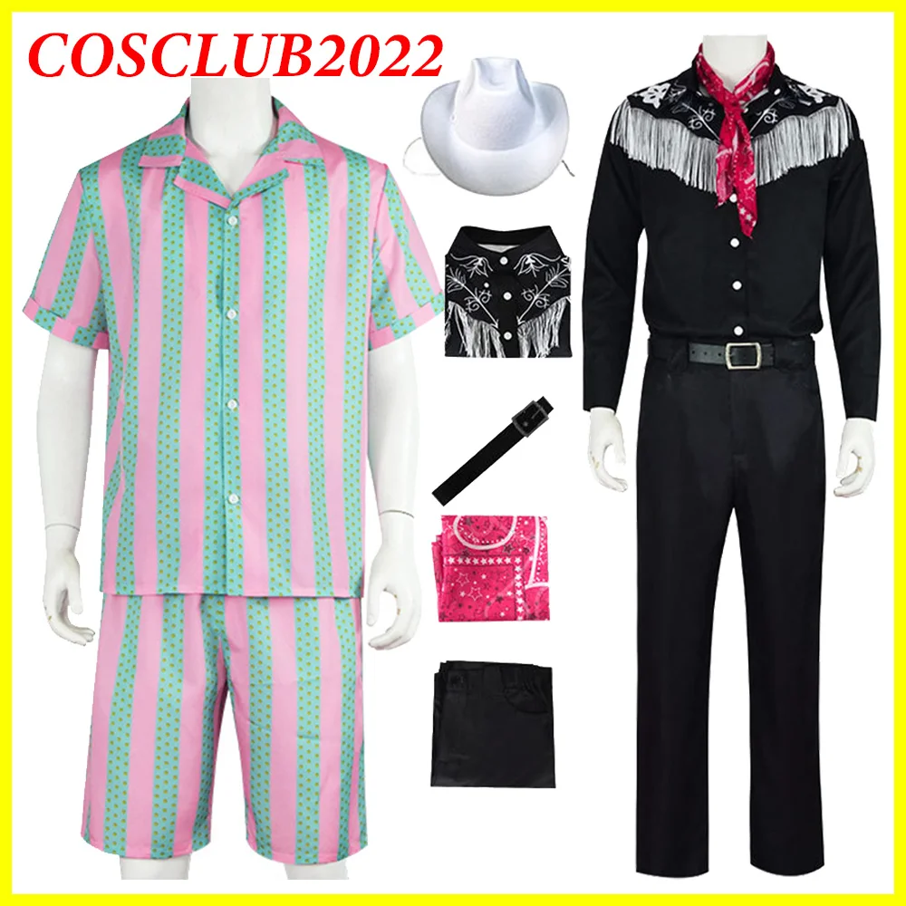 Kids Ken Cosplay Shirt Pants Hat Costume Children Boys Roleplay Movie Clothing Outfits Halloween Carnival Dress-Up Party Suit