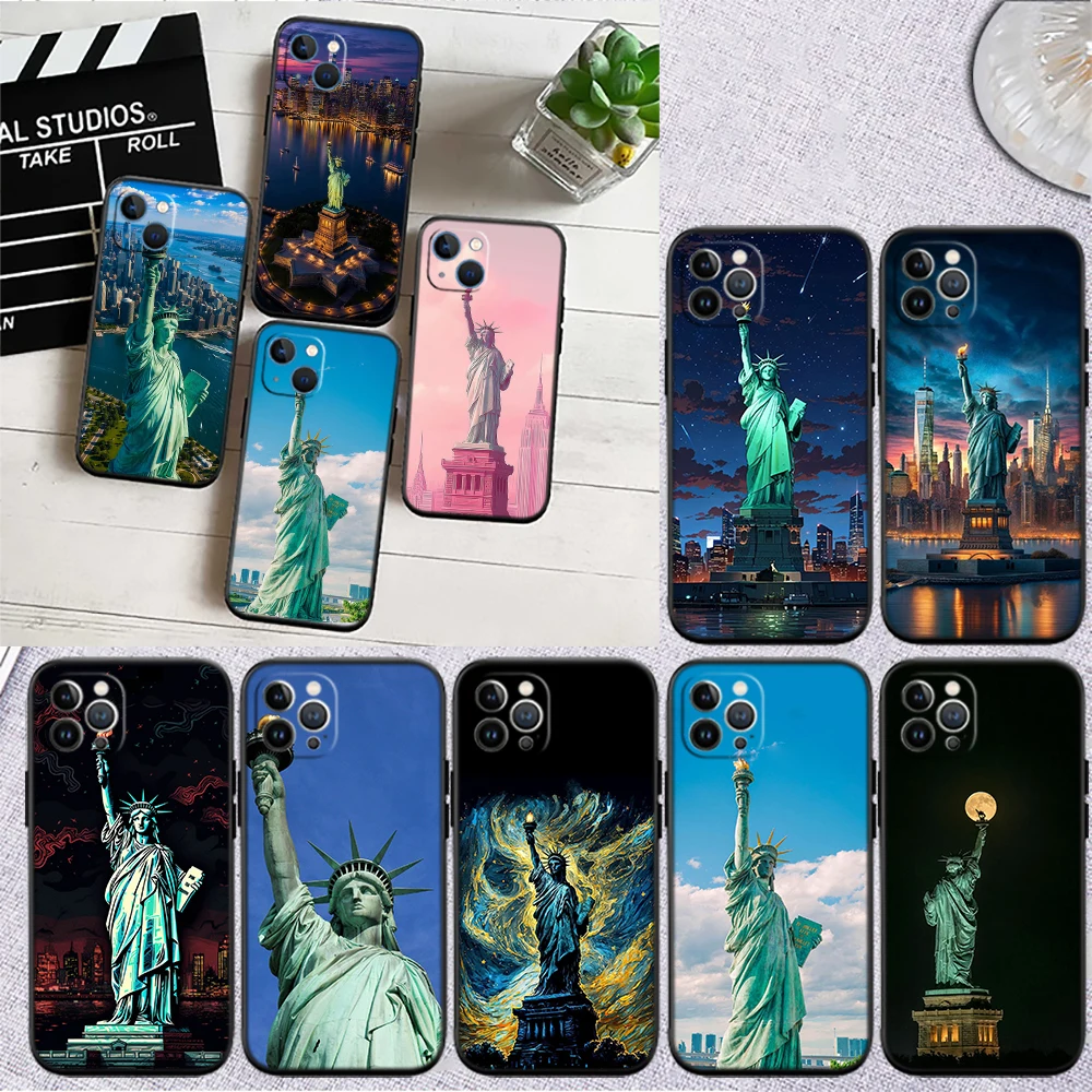 QA24 Statue of Liberty Phone Case for Samsung Galaxy A11 A12 A13 A15 A52S A53 A55 A56 A70 A71 A72 A73 F06 F16 F56